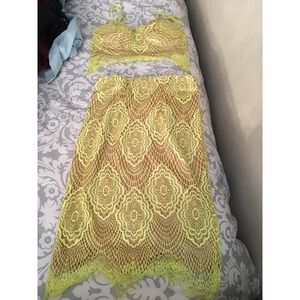 Bralette and skirt set