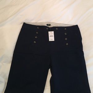 J.Crew navy blue sz 10 wide leg twill sailor pant