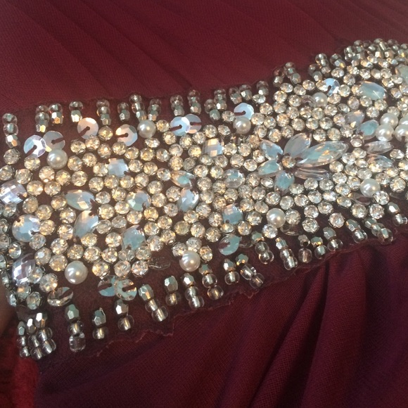 Short Strapless Rhinestone Dress - Picture 4 of 4