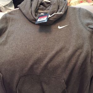 Gray Nike hoodie.