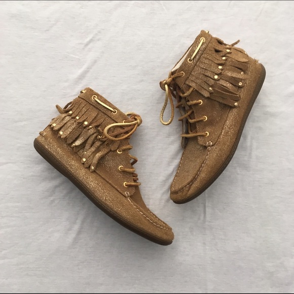 Sperry Shoes - 🎉HP🎉 Sperry Top-Sider Fringe Moccasin Booties