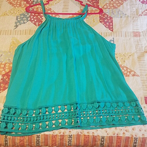 Teal colored summer top
