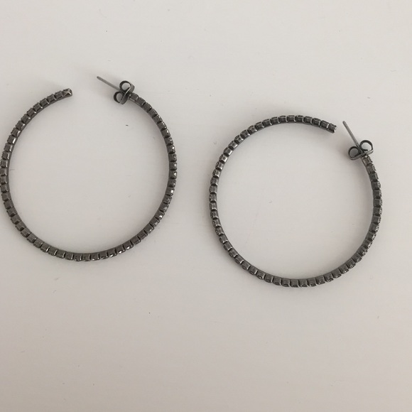 Silver Stone Hoops!
