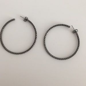 Silver Stone Hoops!