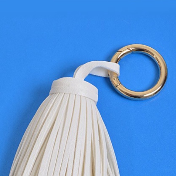 LAST ONE! Giant Tassel Keychain • White - Picture 2 of 3