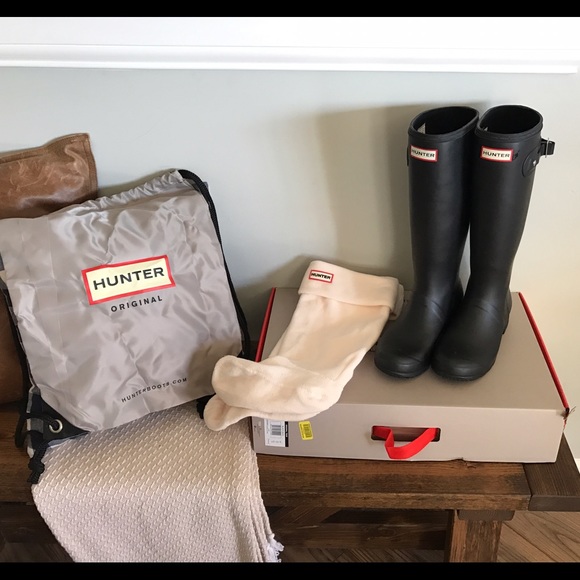 Hunter Tall Matte Black Boots