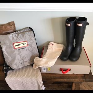 Hunter Tall Matte Black Boots