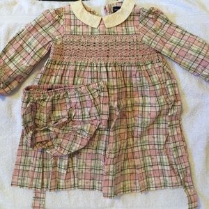 Ralph Lauren Dress 18M with rompers, beautiful!