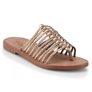 Joie Sahara Metallic Gladiator Slide Rose Gold