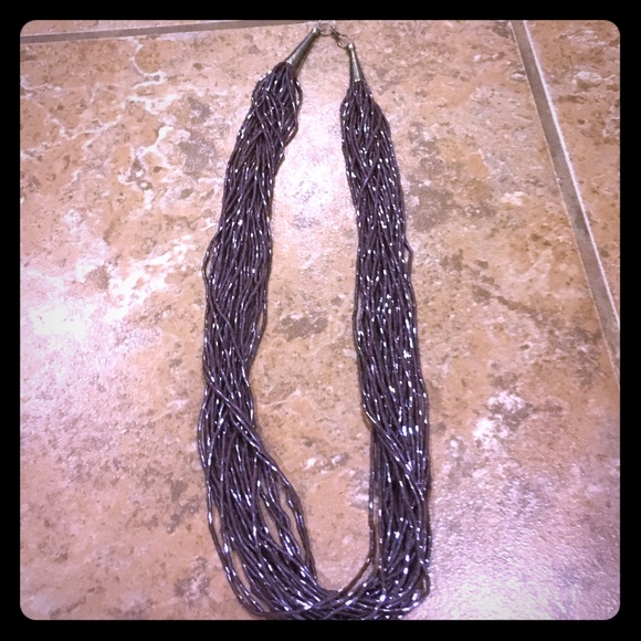 Espresso colored glass bead necklace