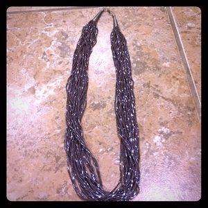 Espresso colored glass bead necklace
