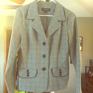 Black and White Tweed Blazer