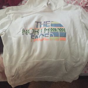 North face white hoodie