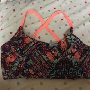 ONZIE- fun pattern sports bra. Great condition