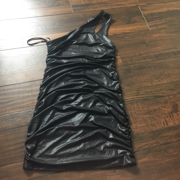 SOLD!!!!!!!Black snake print bebe dress