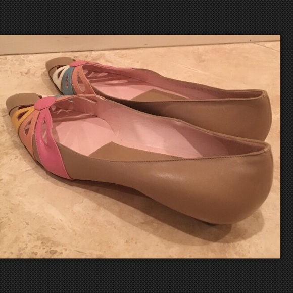 SOLD-POLLINI Tan Pin Low Heel Pumps ITALY NEW💖💖 - Picture 3 of 4