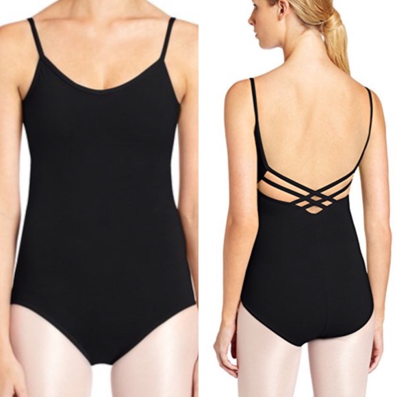 EUC 👑 cross-back leotard bodysuit Capezio {large}