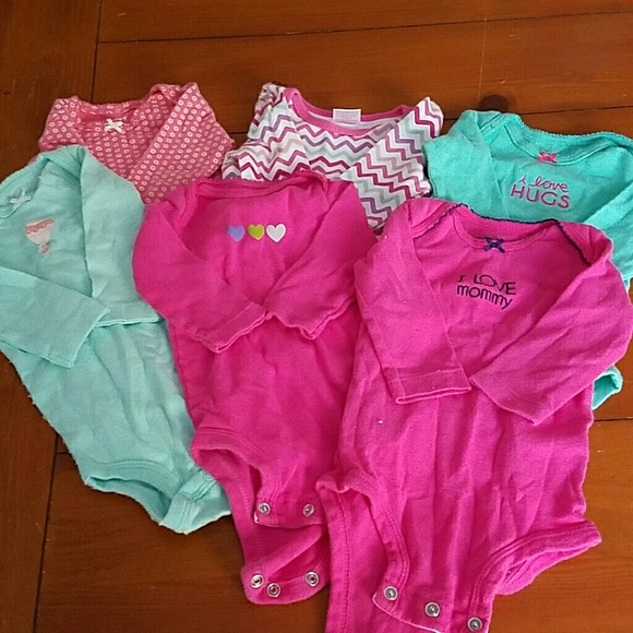 6 long sleeve onsies 0-3