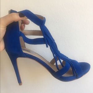 Steve Madden Blue Fringe Heels
