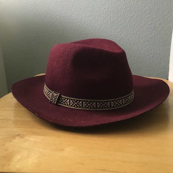 Maroon Felt Hat