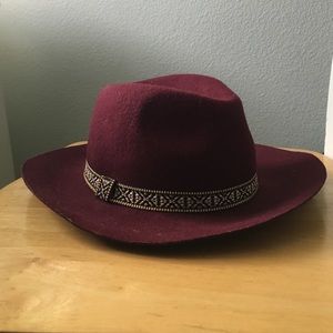Maroon Felt Hat