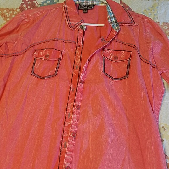 Pink Western Button Down