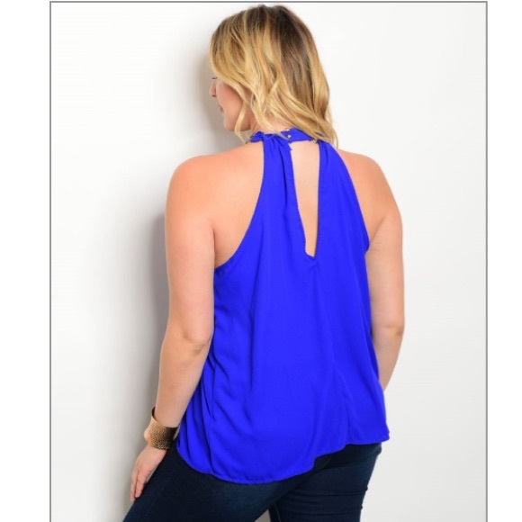 HP💋 (3X LEFT) NEW PLUS Sexy royal blue tank - Picture 3 of 3