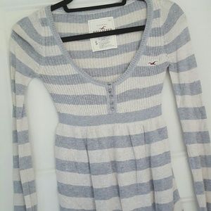 Striped babydoll sweater