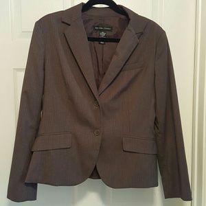 Brown stripe pant suite