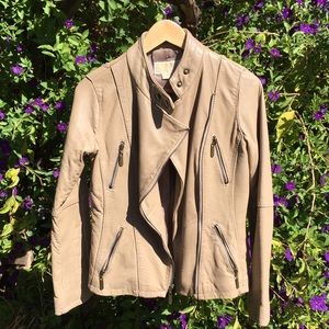 MICHAEL Michael Kors Leather Moto Jacket