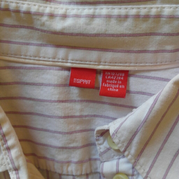 Pink pinstripe button down - Picture 2 of 2