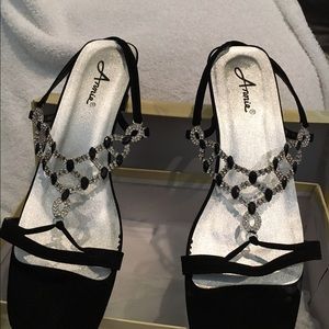 Black/Rhinestone dress shoes
