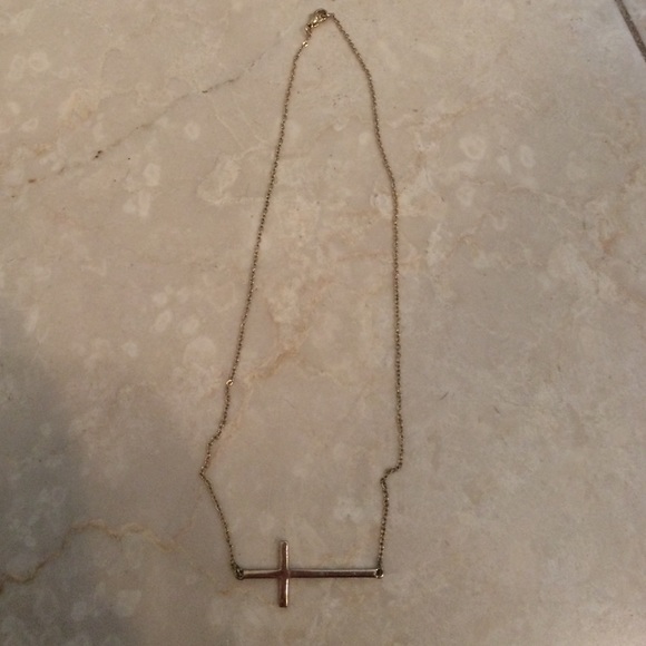 Gold cross necklace