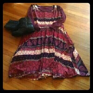 Agnes & Dora XL pink patterned Angelou