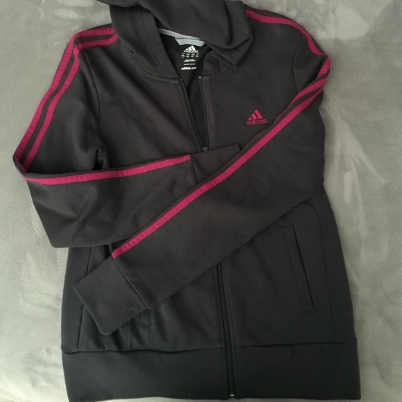 Adidas Pink & Grey Athletic Jacket