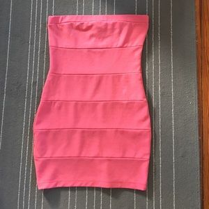 Pink bandage dress