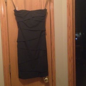 WHBM strapless stretchy black dress