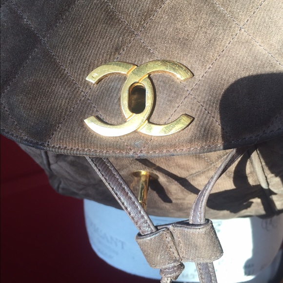 Authentic CHANEL suede backpack. main image 4