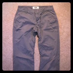 Old navy flirt khakis size 2 short.  Gray