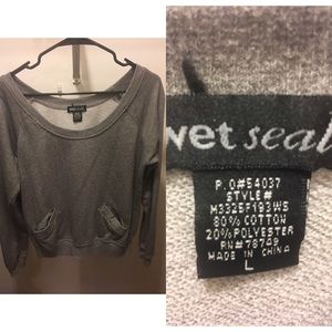 Wet seal pocket sweatshirt
