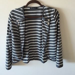 Size small gray and white stripe blazer.