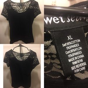 Lace wet seal shirt