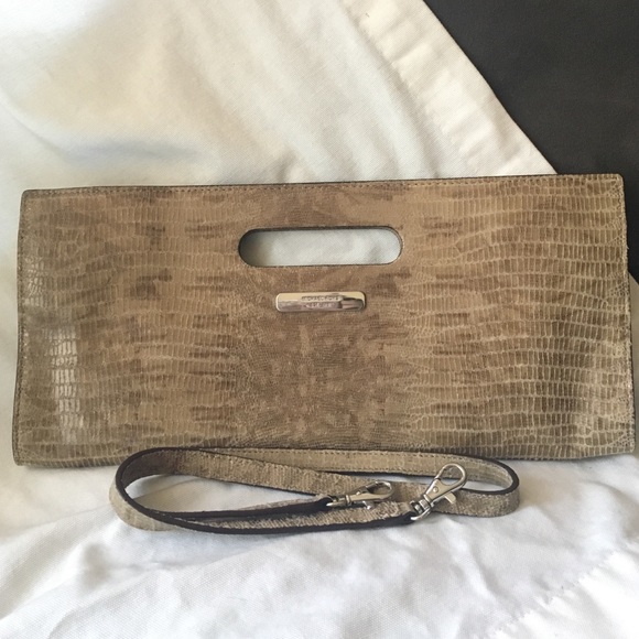 Michael Kors tan clutch