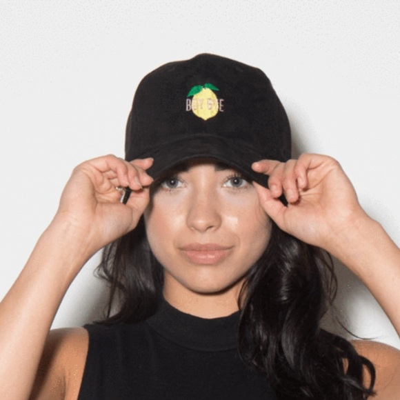 Lemonade Boy Bye Black Suede Dad Hat