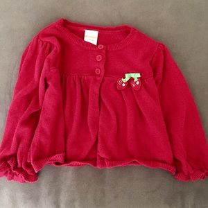 Gymboree Toddler Girls' Red Cardigan Sweater