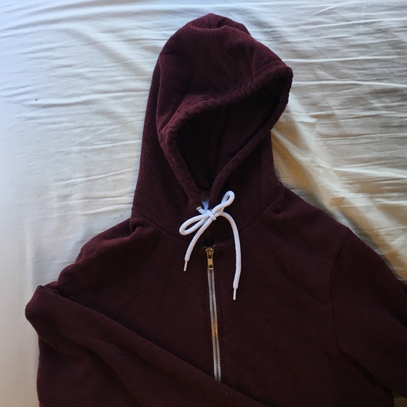 American apparel maroon flex hoodie