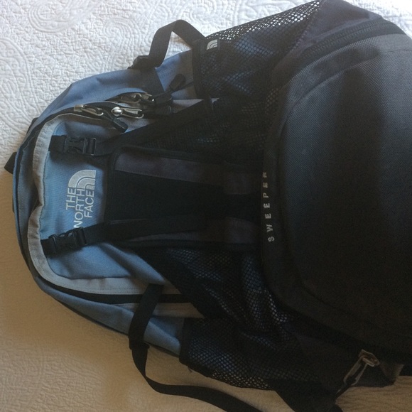 Blue north face backpack