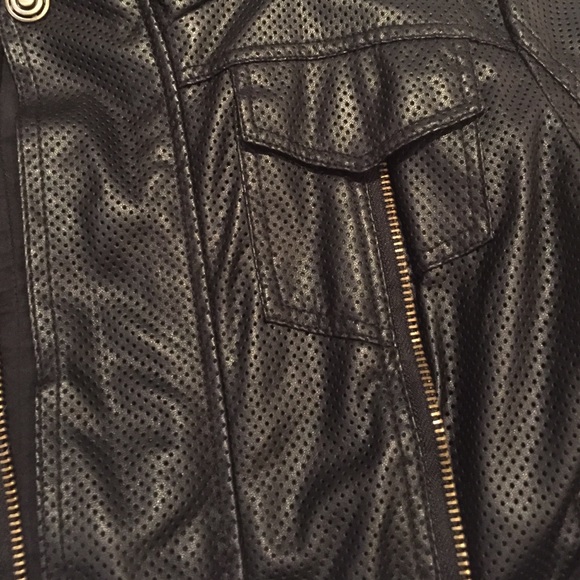 Faux Leather Mesh Jacket- Size Small- so cute!! - Picture 2 of 4