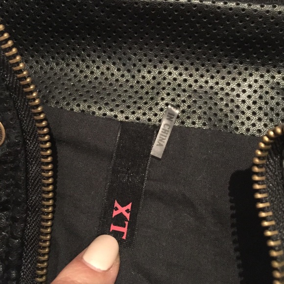 Faux Leather Mesh Jacket- Size Small- so cute!! - Picture 4 of 4