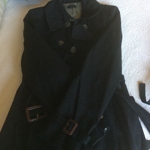 Black jcrew trench coat